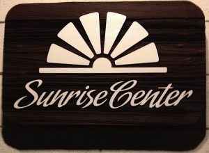 Sunrise Center sign