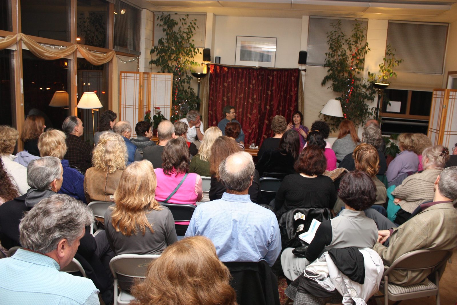 A full audience at a seminar in the Sunrise Center event hall