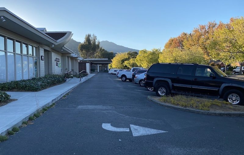 The Sunrise Center parking lot